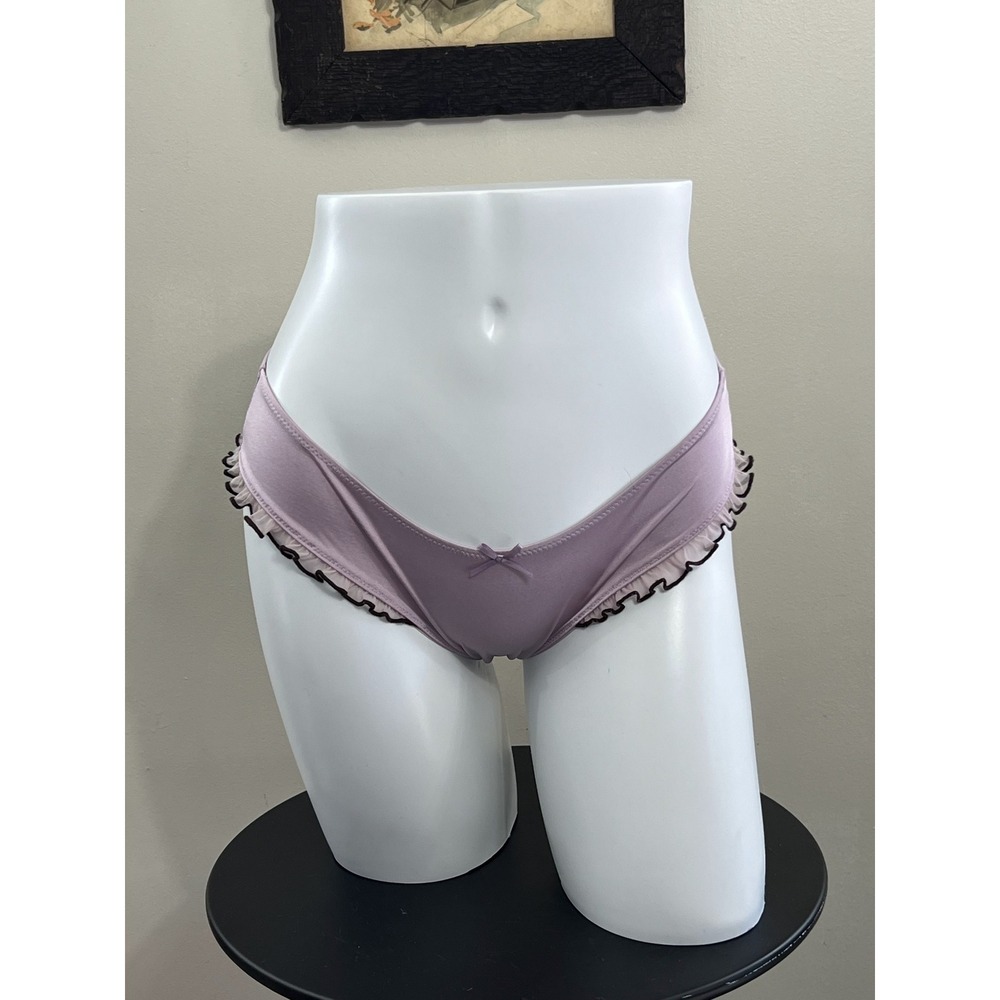 Victoria's Secret Pastel Lavender Dragonfly Bow Cheeky Panties Sample Size S
